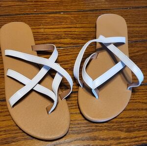 White sandals